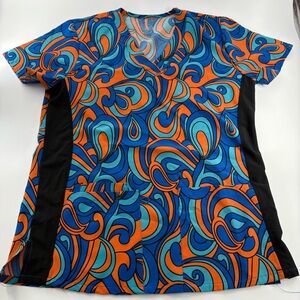 Divine Stretch by JDM Orange Scrub Top